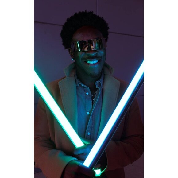 Futuristic Cyber Visor Sunglasses Punk Style UV400 Unisex Cosplay Accessory main image 9